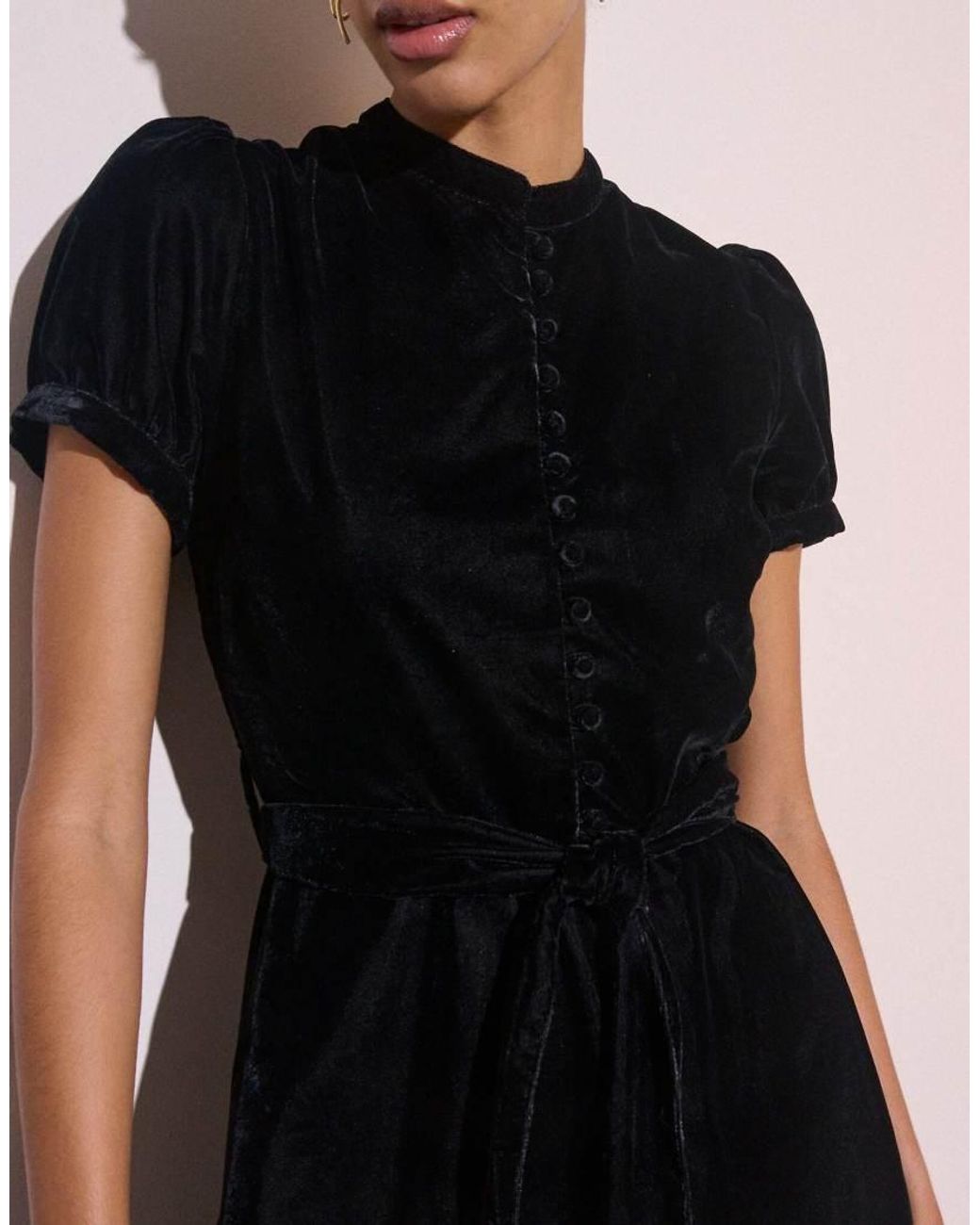 Nobody's Child Pink High Neck Velvet Ivanna Mini Dress