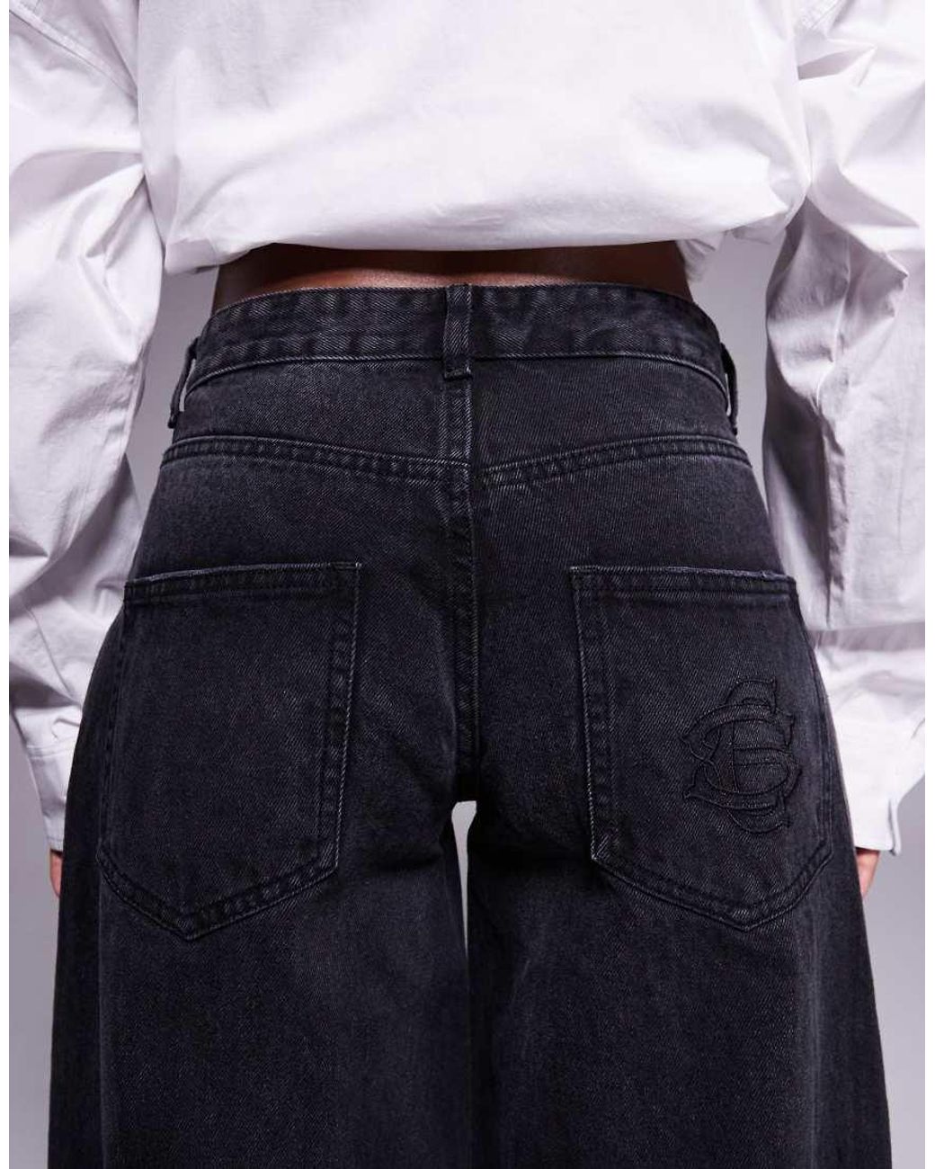 Courtside Blue Oversized Denim Jeans