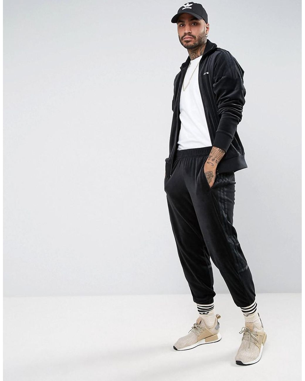 adidas Originals Cotton Clr84 Velour Track Jacket In Black Bs4662 for Men |  Lyst Australia
