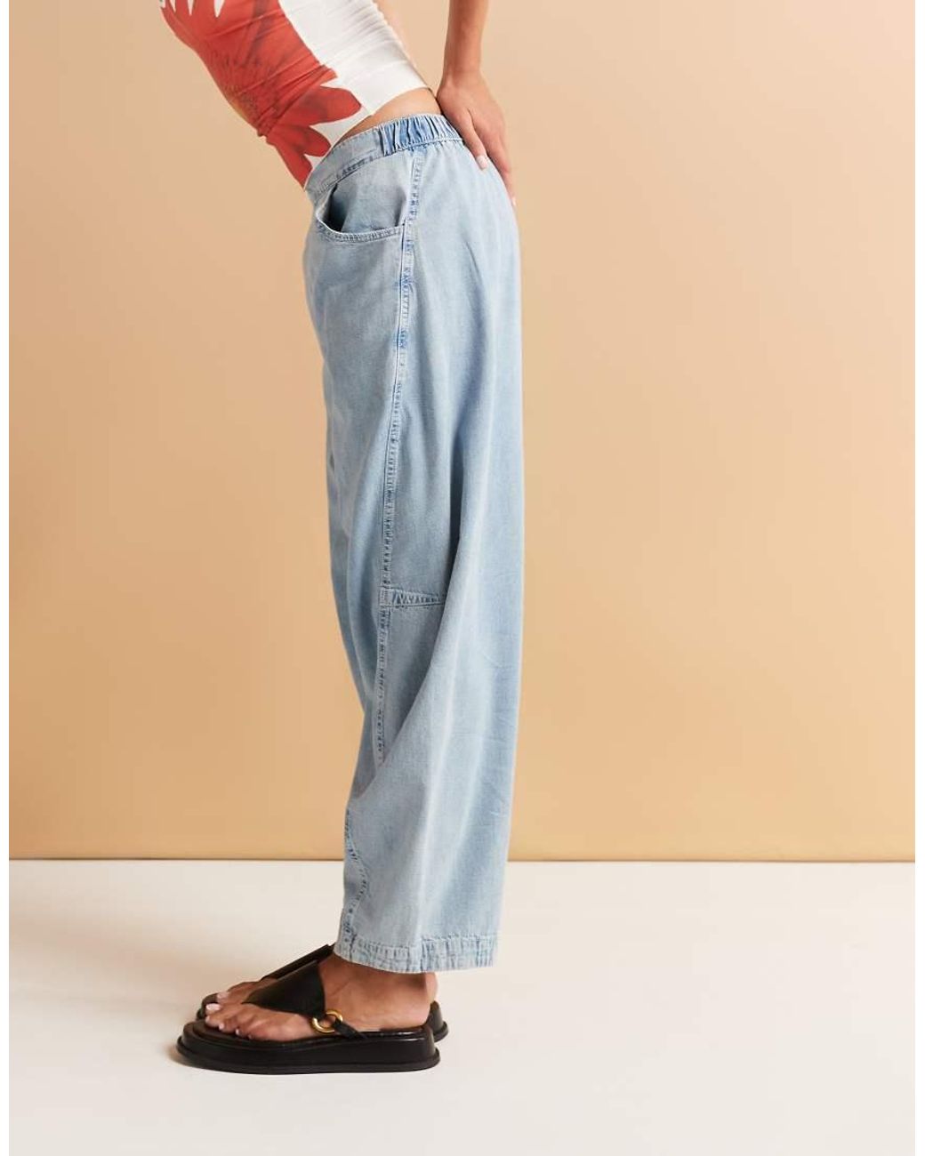 ASOS Blue Soft Harem Jeans