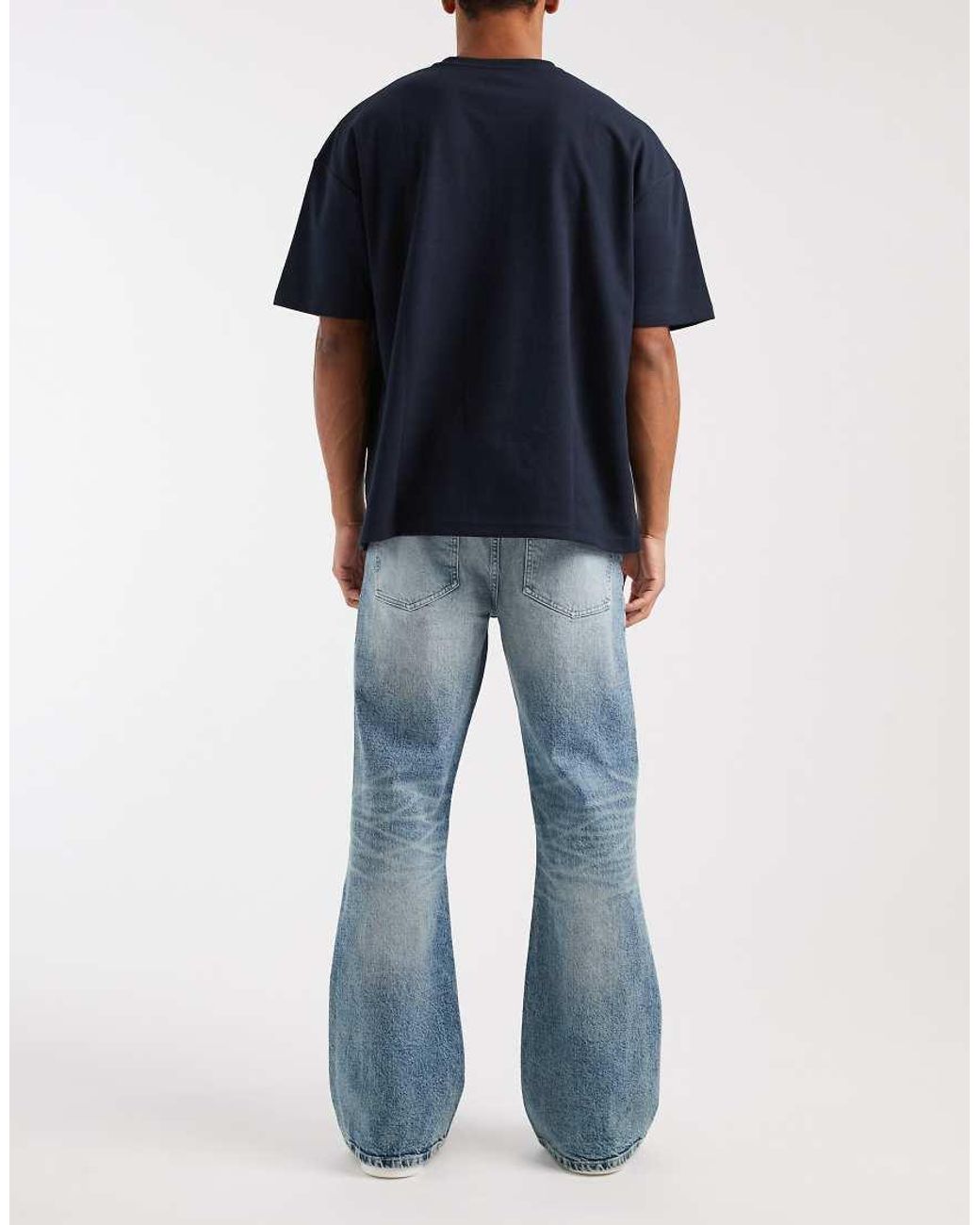 ASOS Blue Flared Jeans for men