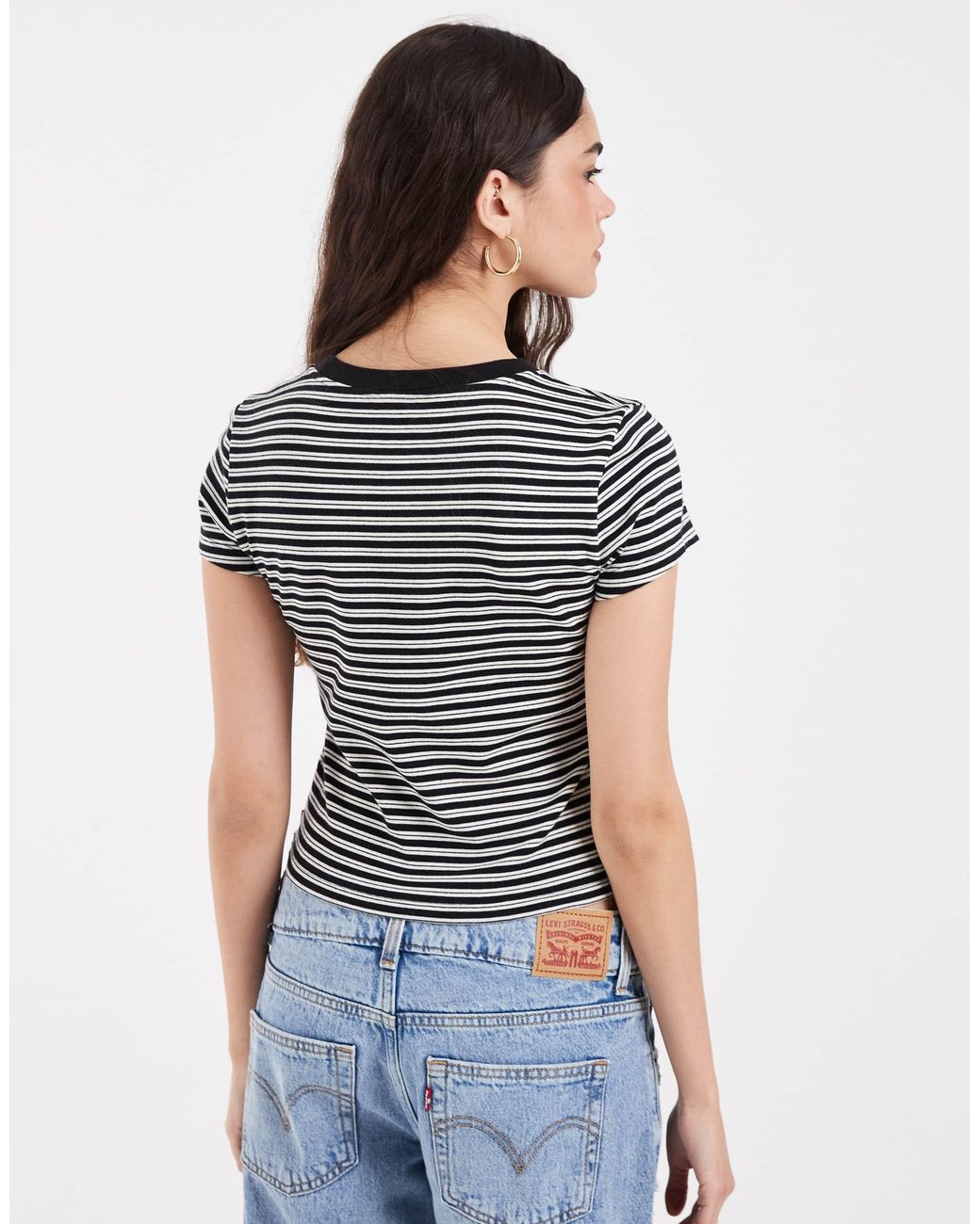 Levi's White – knapp geschnittenes basic-t-shirt