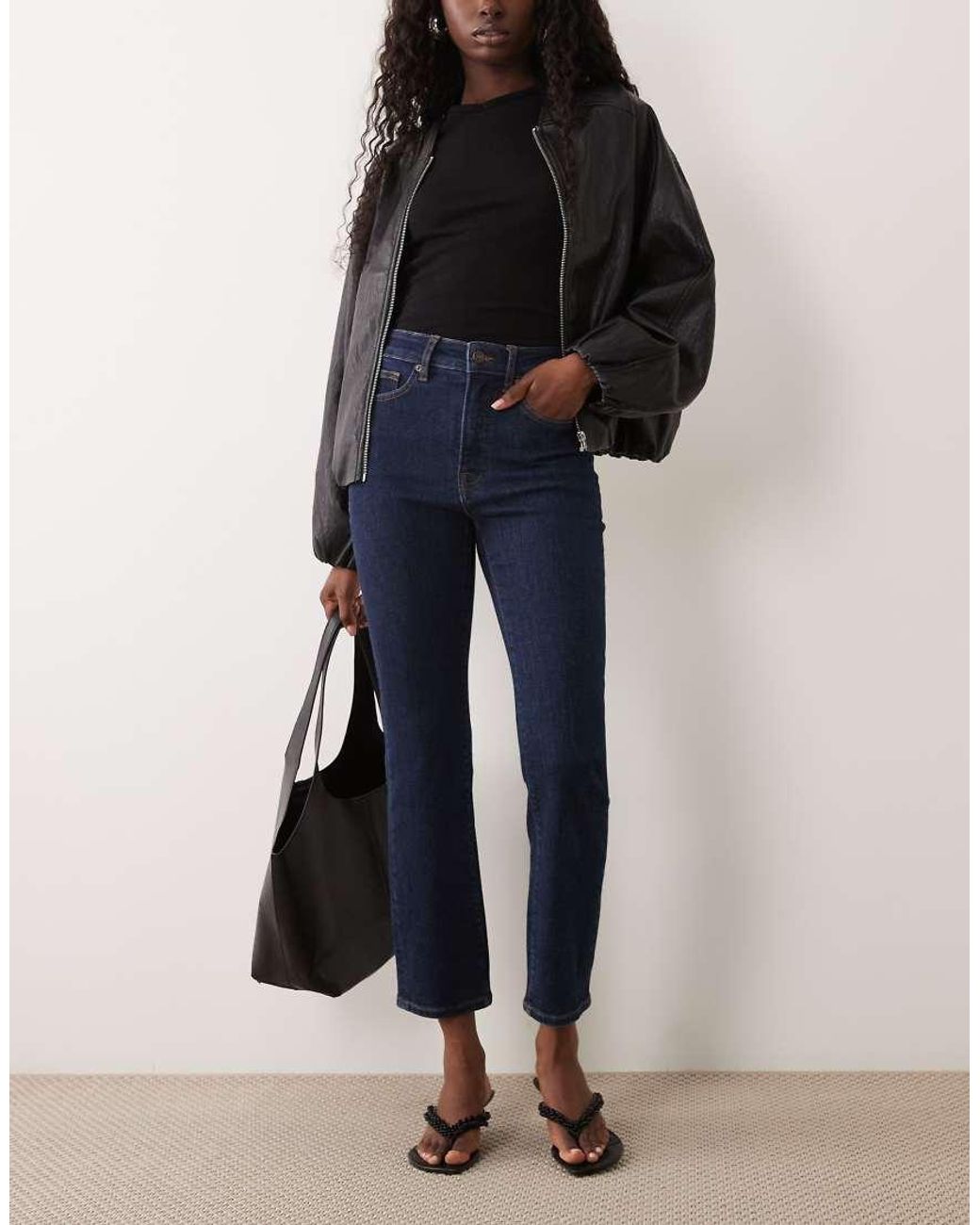GOOD AMERICAN Blue Good Legs Straight Leg Jeans