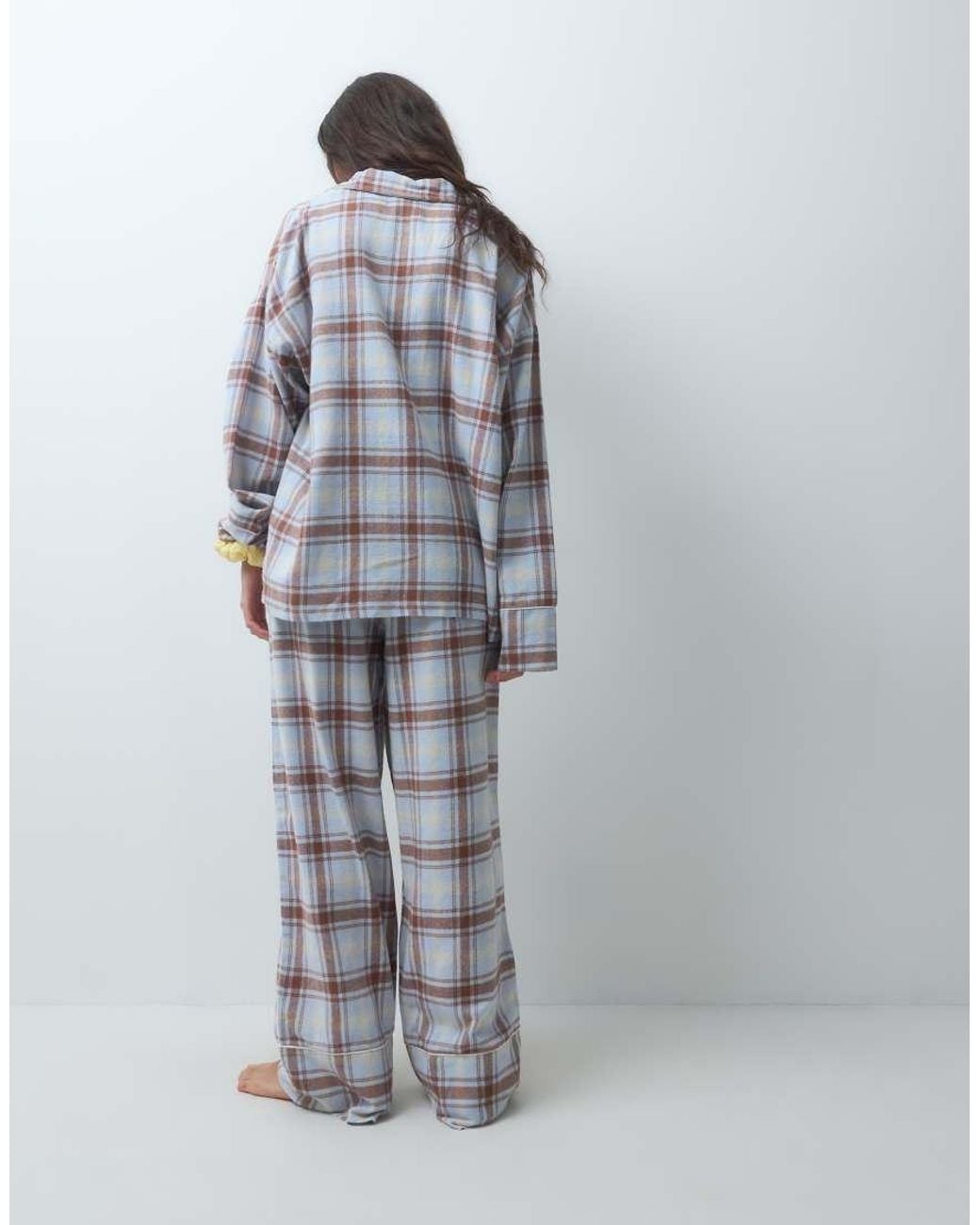 ASOS White Long Sleeve Woven Pyjama Set