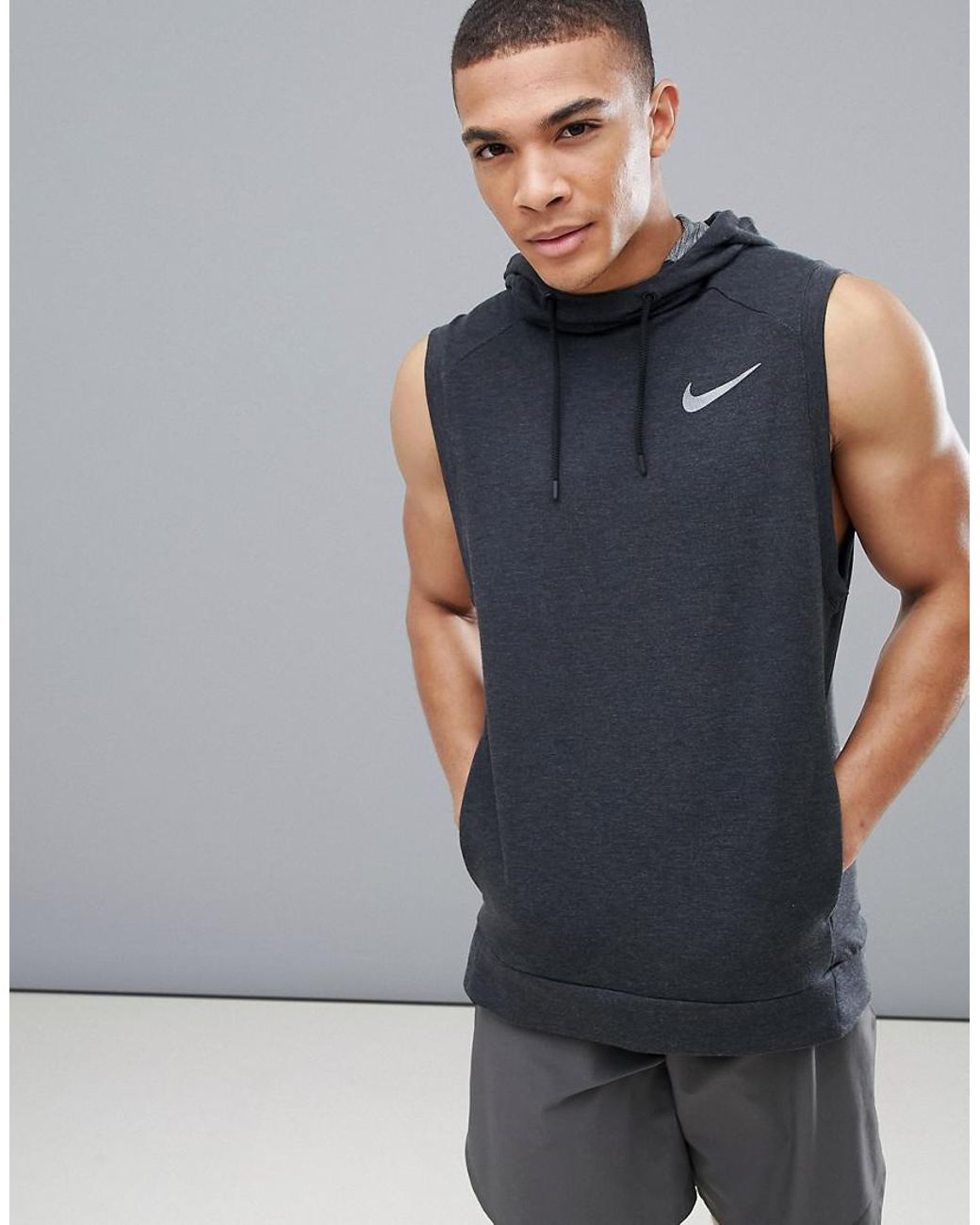 Nike Hyper Dry Sleeveless Hoodie In Black 889389-010 for Men | Lyst UK