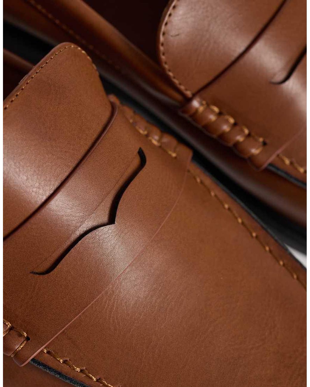 ASOS Brown Penny Loafers for men