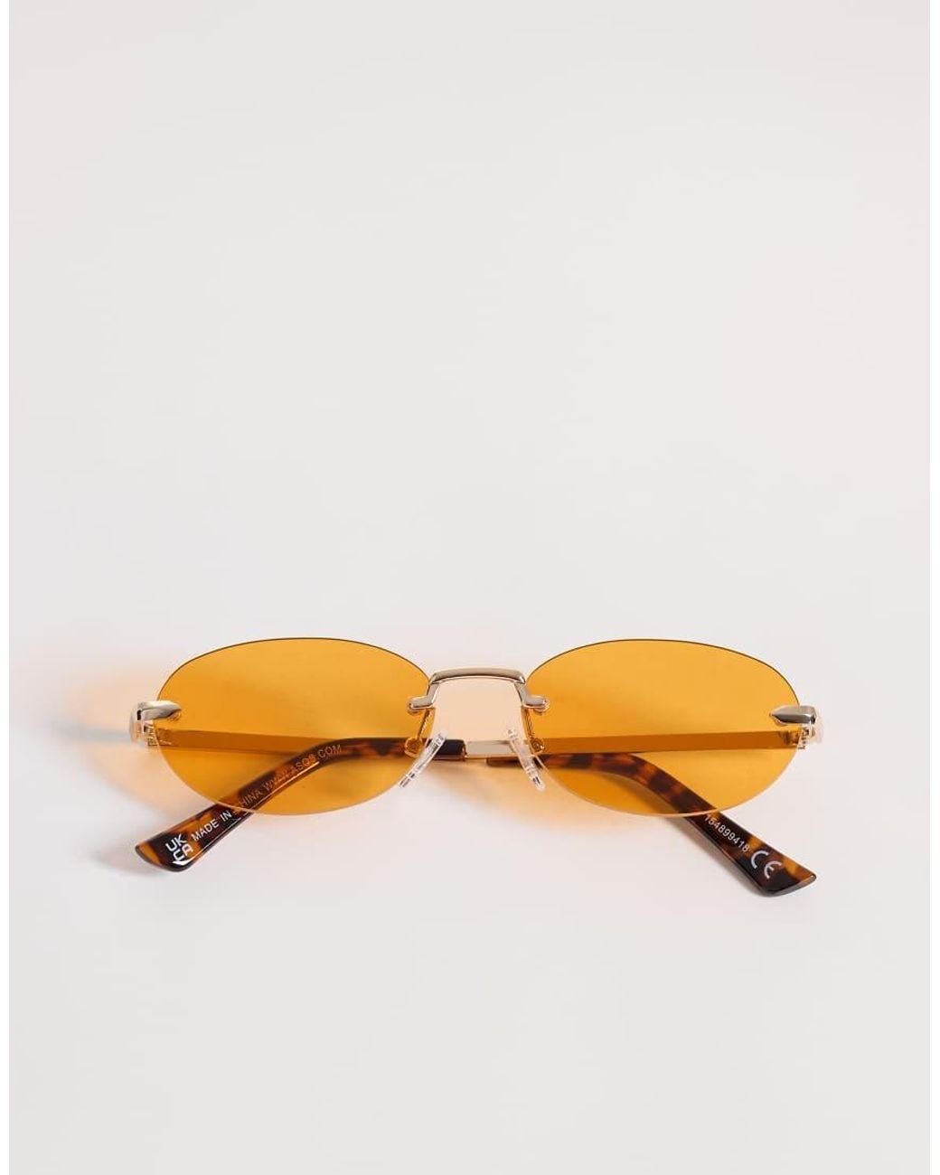 ASOS Metallic Rimless Sunglasses for men