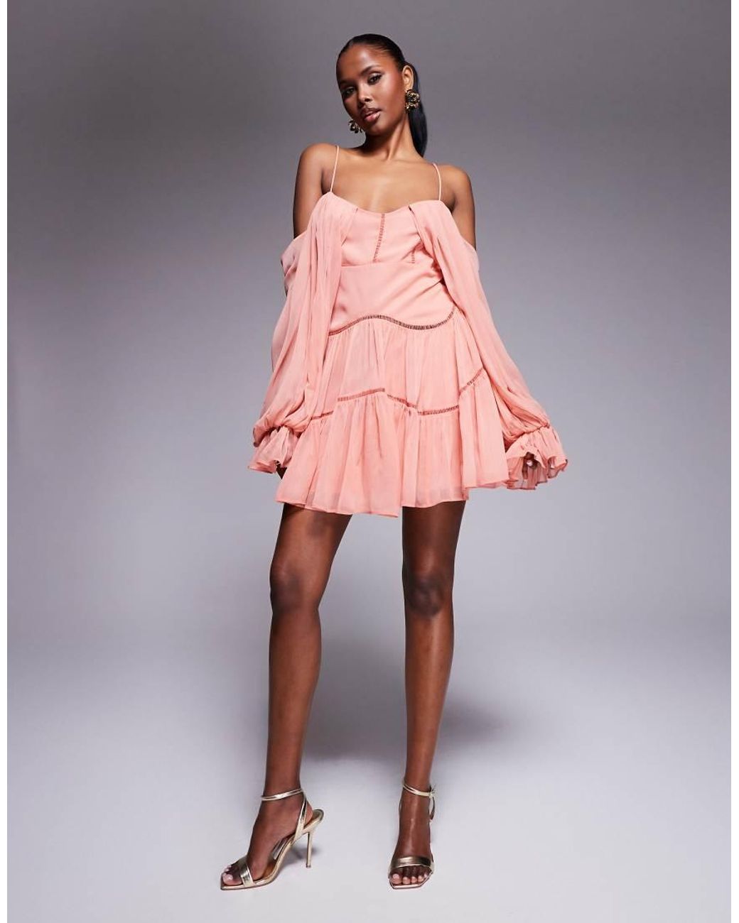 asos pink tiered dress ASOS DESIGN Curve sleeveless tiered maxi dress in bright pink