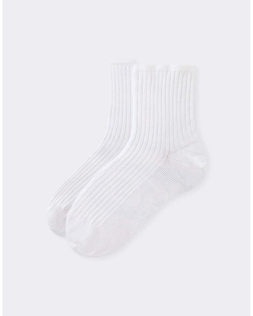 Calzedonia White Ribbed Short Socks