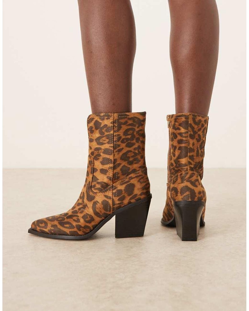 ASOS Brown Remone Heeled Western Boots