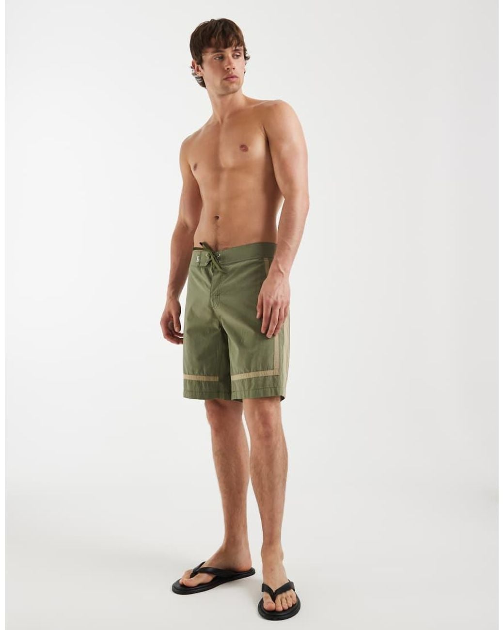 Rhythm Green Panelled Trunk for men