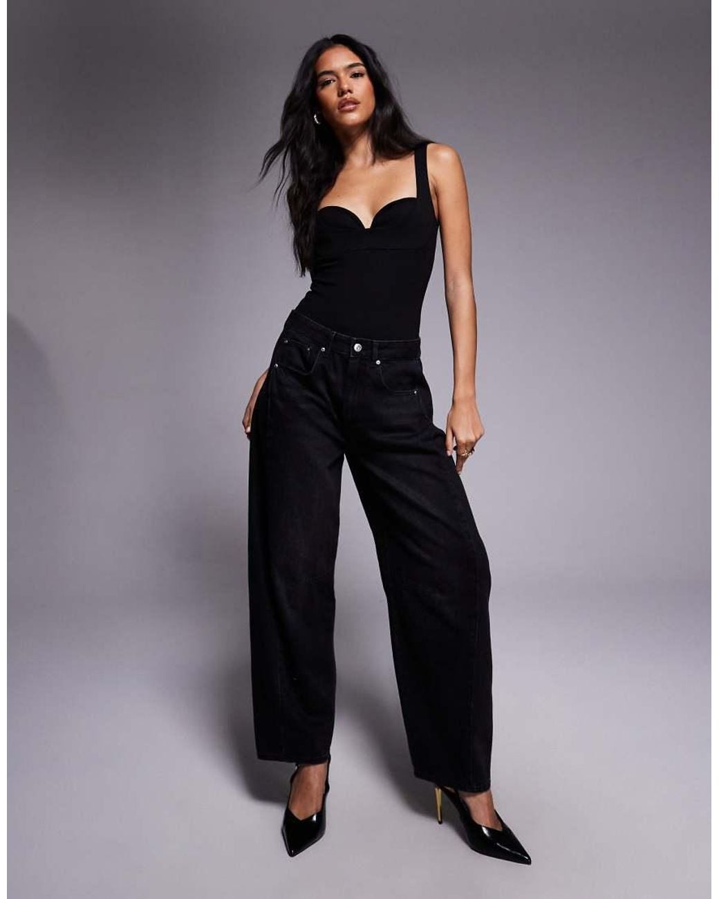 ASOS Black Layered Cupped Bodysuit