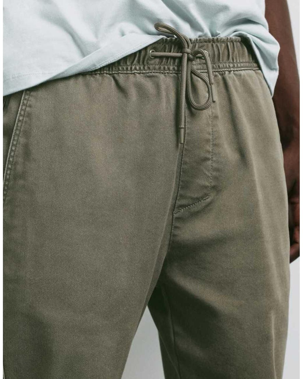 Pull&Bear White Regular Fit Jogging Trousers for men