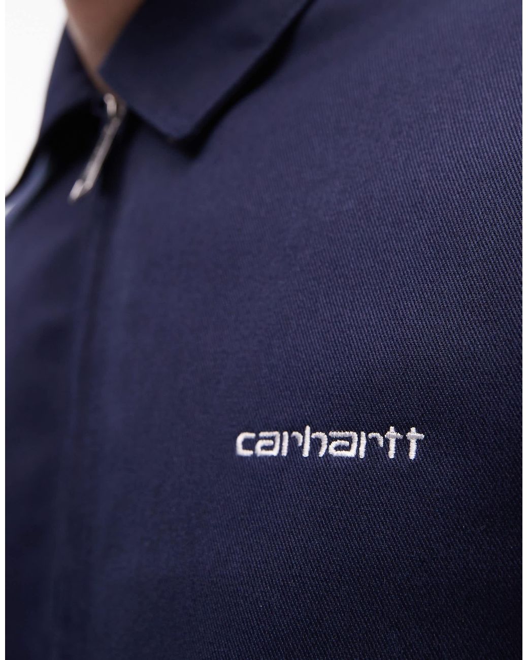 Carhartt Blue Module Script Zip Up Jacket for men