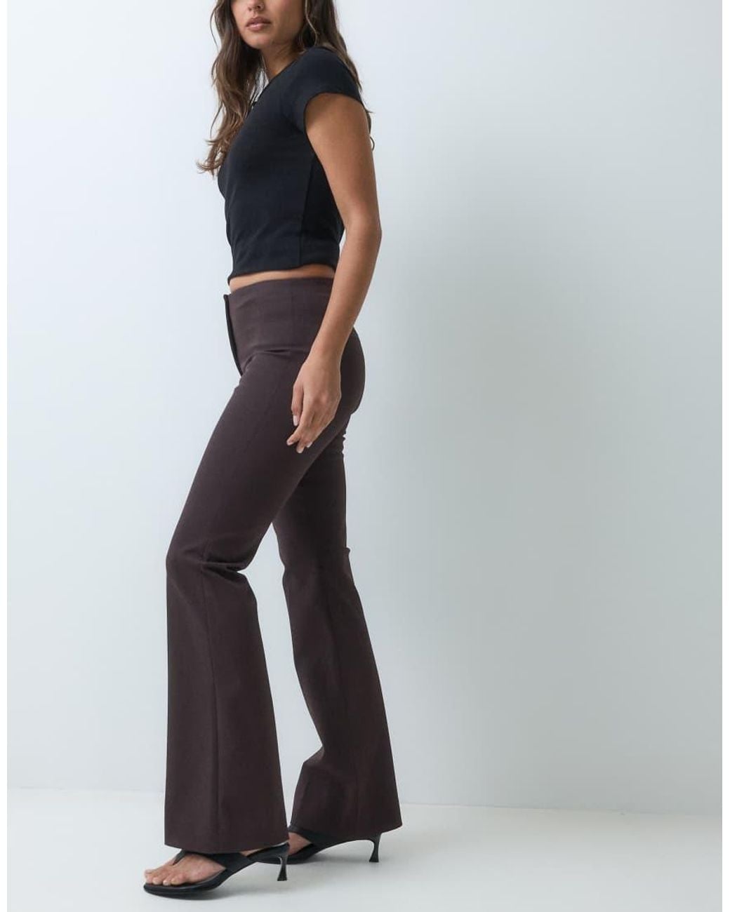 Abercrombie & Fitch Black Curve Love High Rise Wide Leg Jeans