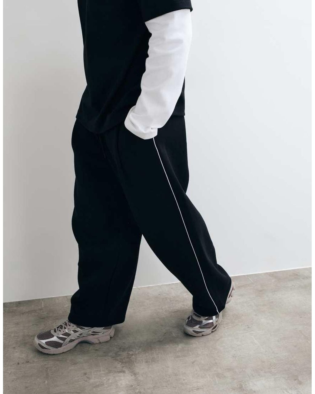 ASOS Blue Oversized Balloon jogger W/ Pleat & Piping for men