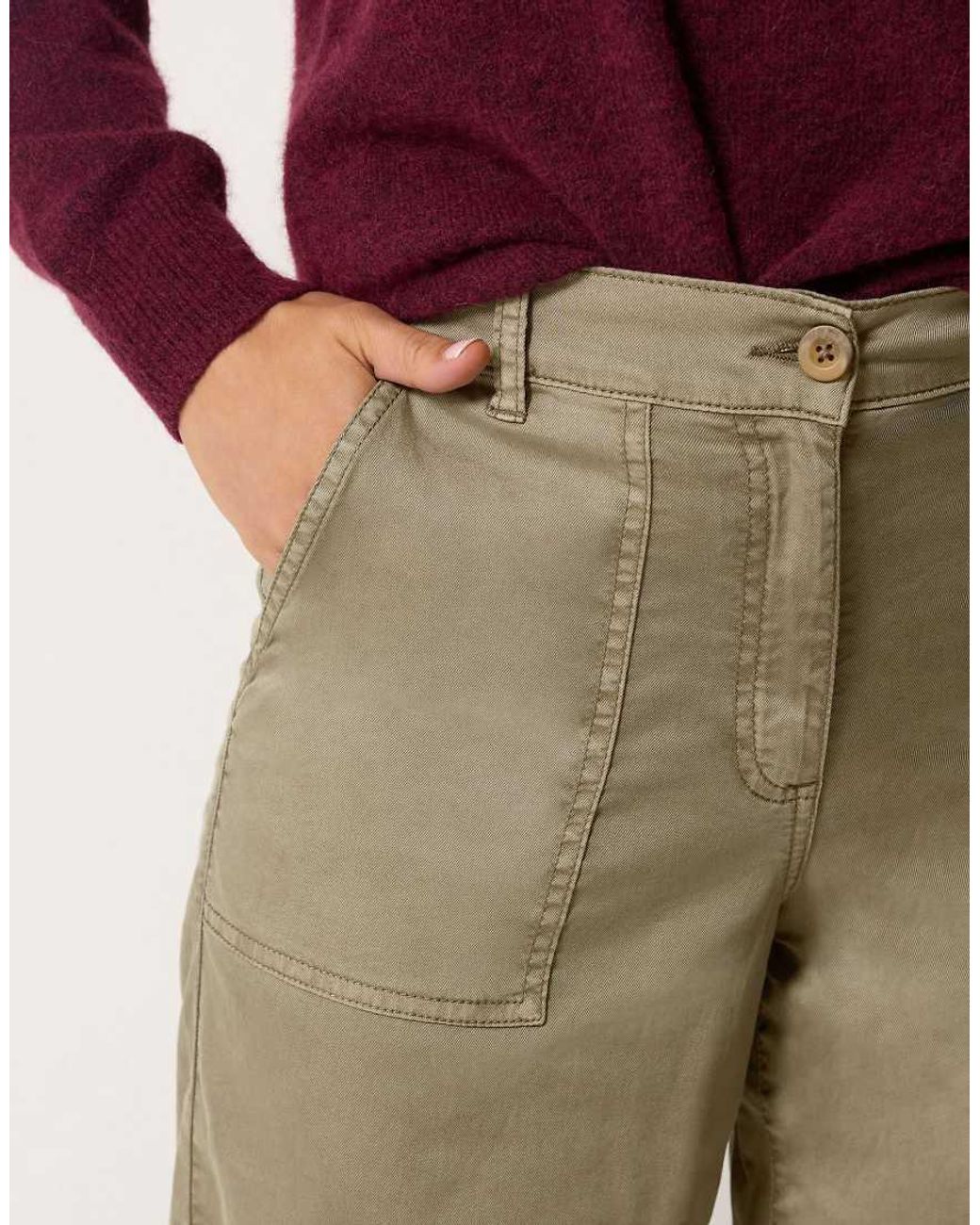 Long Tall Sally Red Cargo Wide Leg Trousers