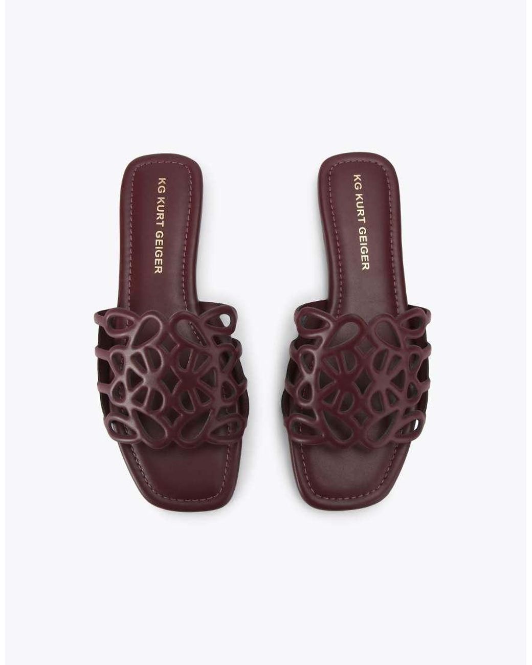 KG by Kurt Geiger White Royale Flat Sandals