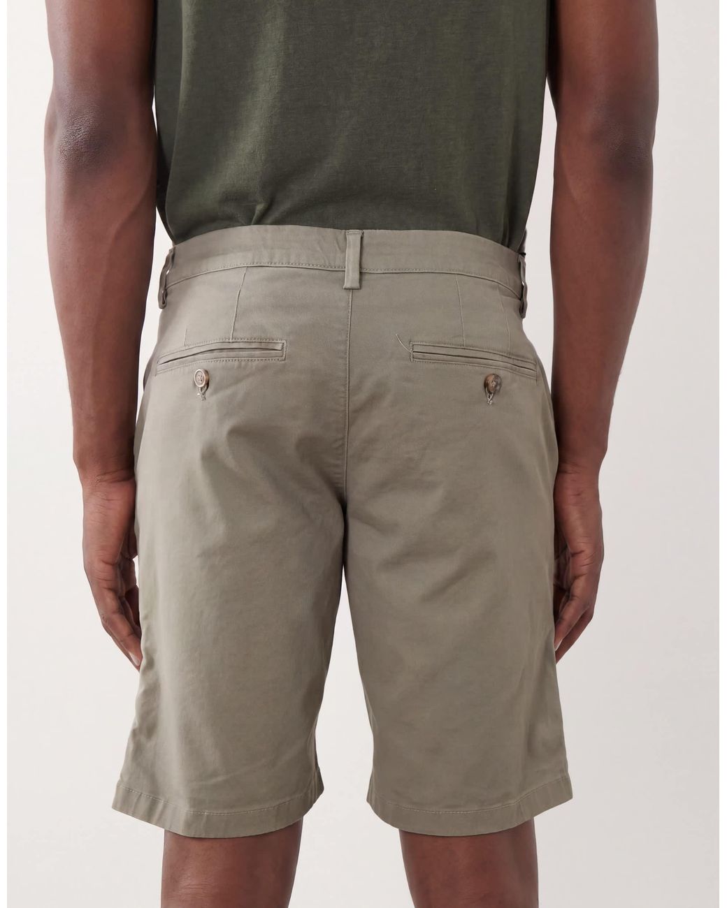 SELECTED Green Chino Shorts for men