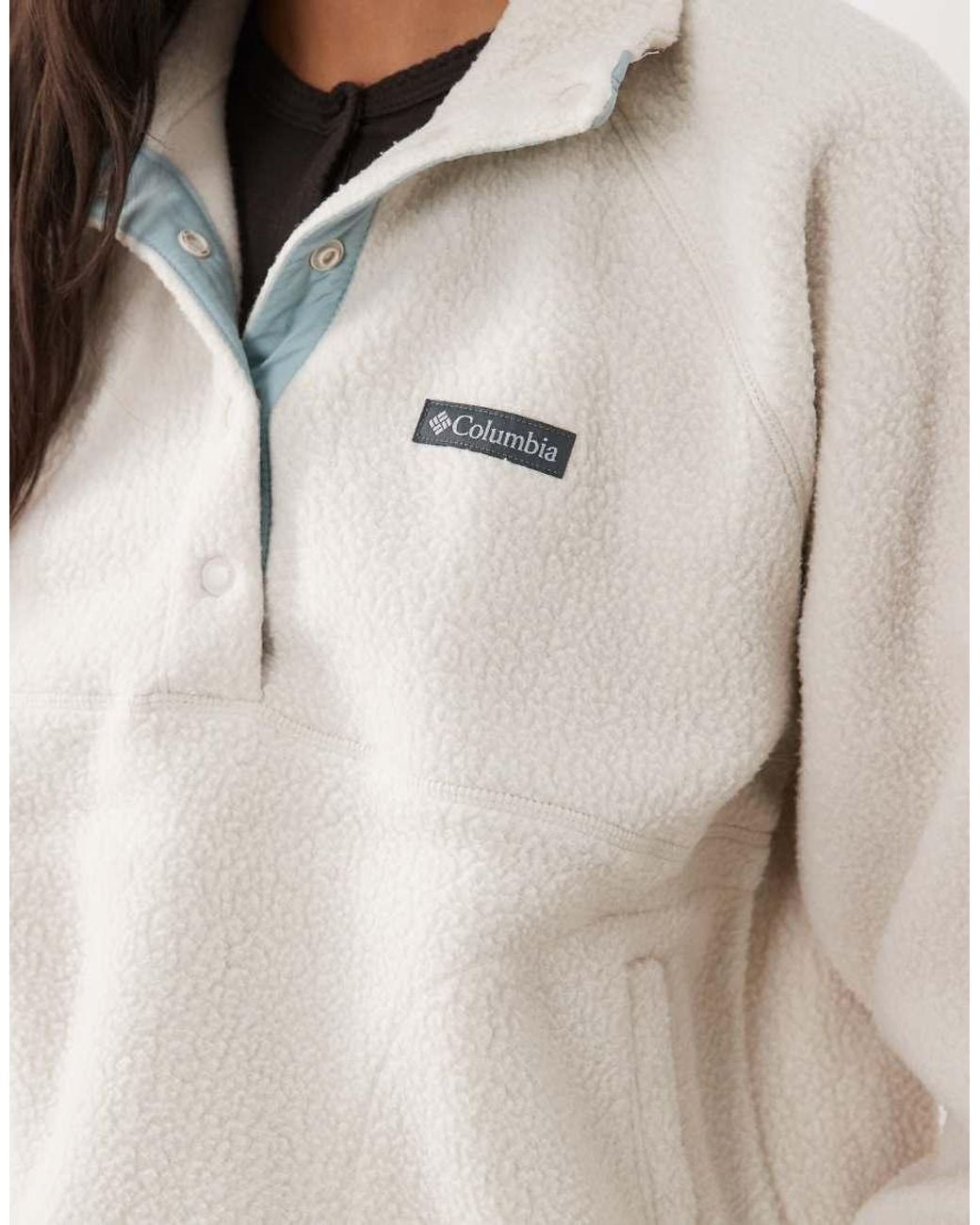 Columbia White Jasper Ridge Pebbled Half Snap Fleece