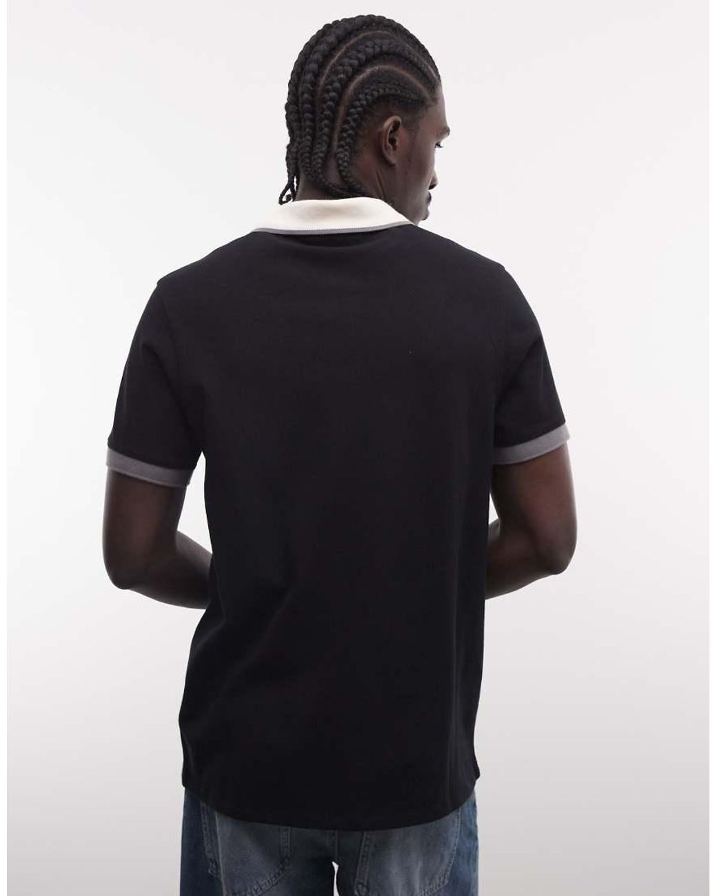Barbour Blue Howall Short Sleeve Tipped Logo Polo Shirt for men