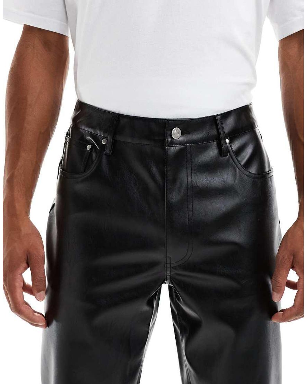 ASOS White Straight Trousers for men