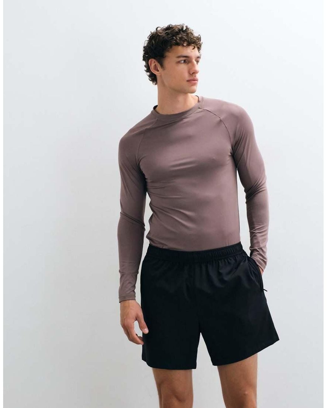 4505 Multicolor Icon Active Quick Dry Muscle Fit Base Layer Training Long Sleeve Top for men