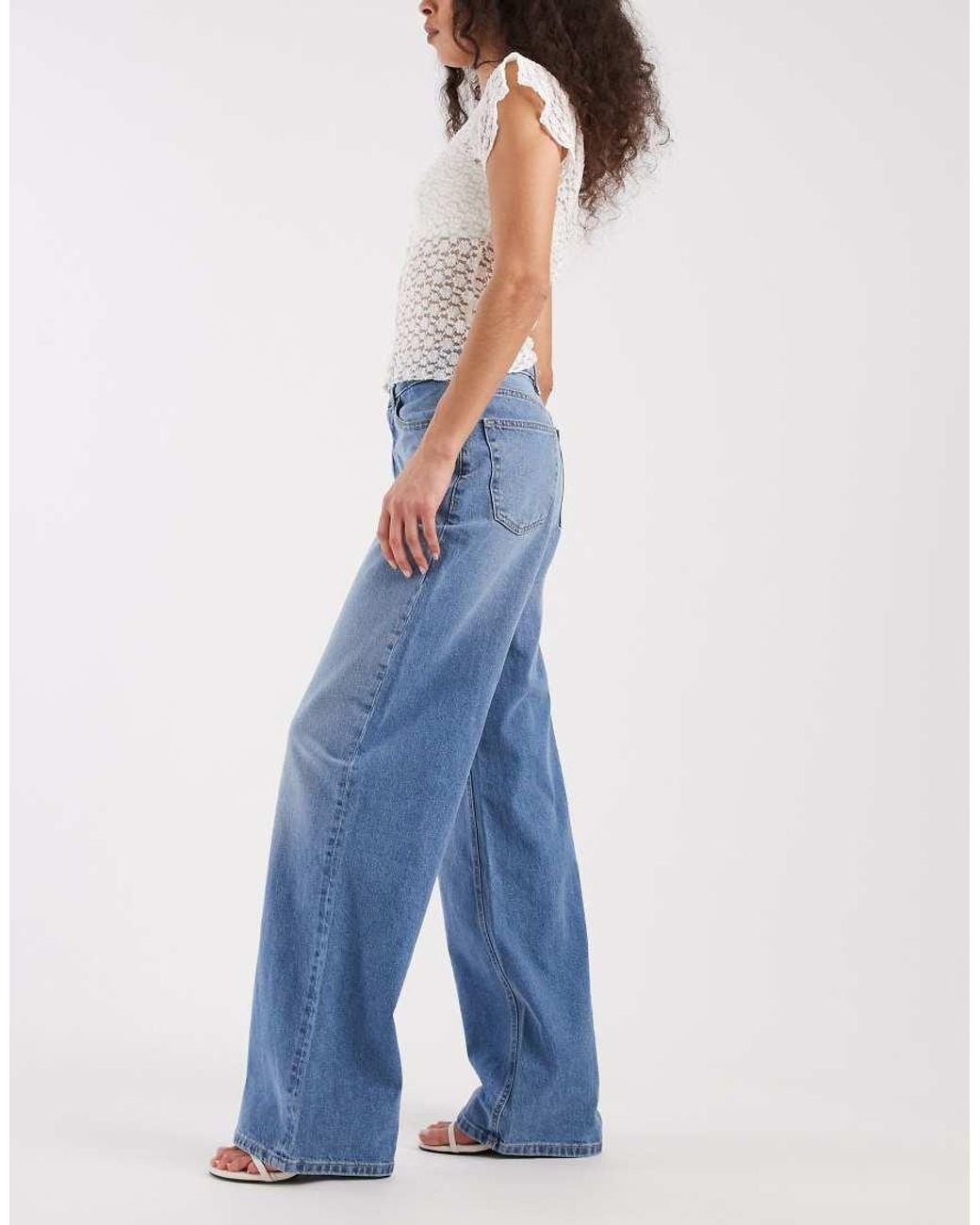 Tommy Hilfiger Blue Claire High Rise Wide Leg Jeans