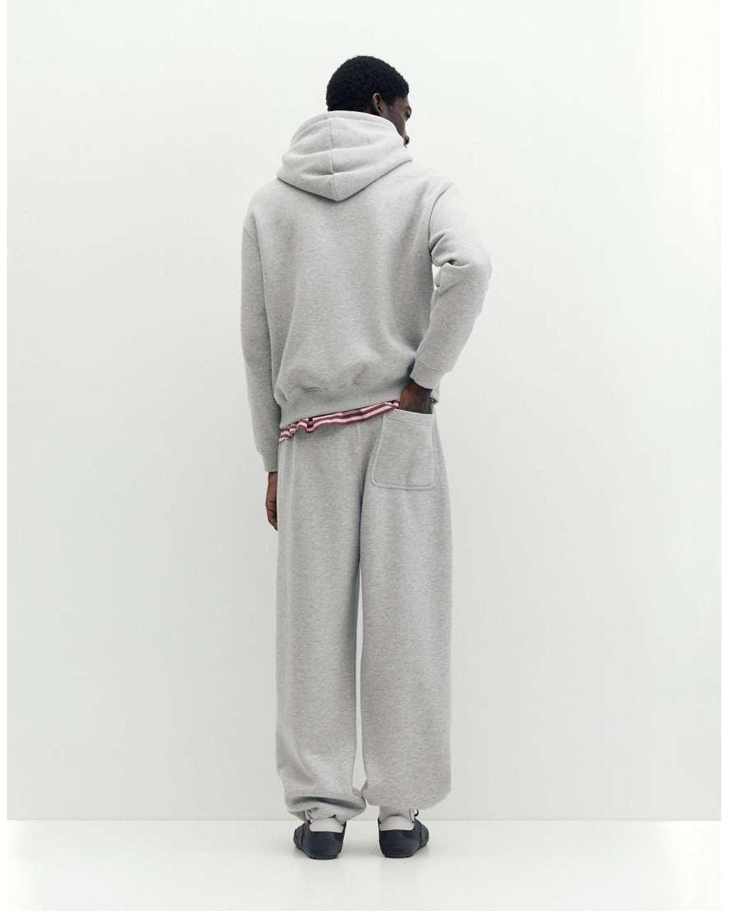 Pull&Bear Gray baggy joggers for men