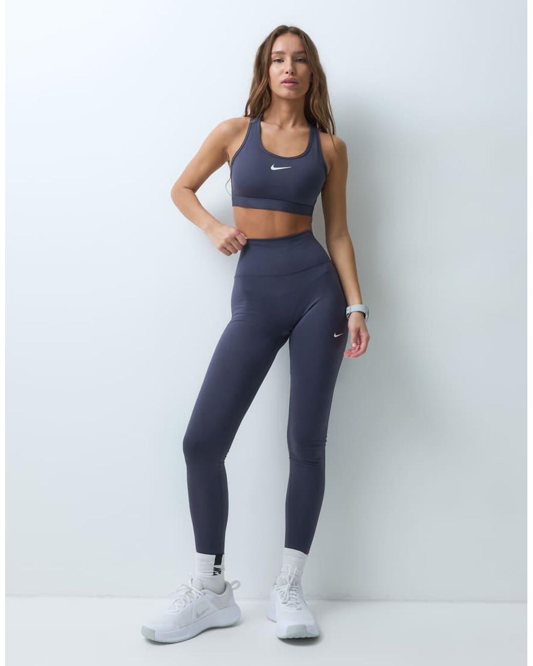 Nike Blue Nike One Training Dri-Fit Seamless High Waisted Leggings