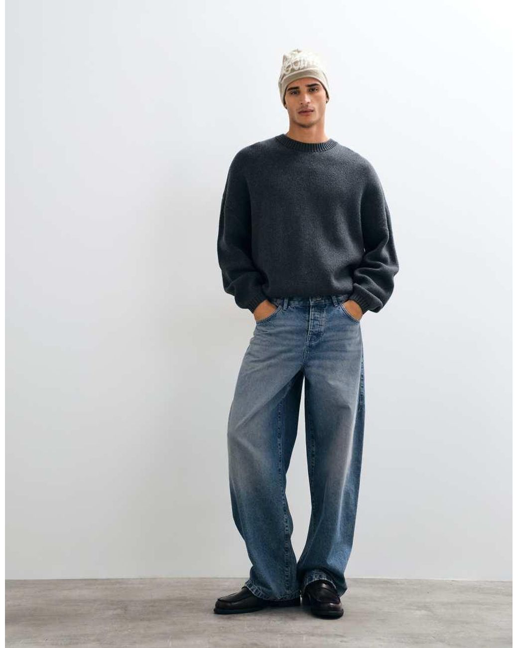 Weekday Oversized Trui in het Blue voor heren
