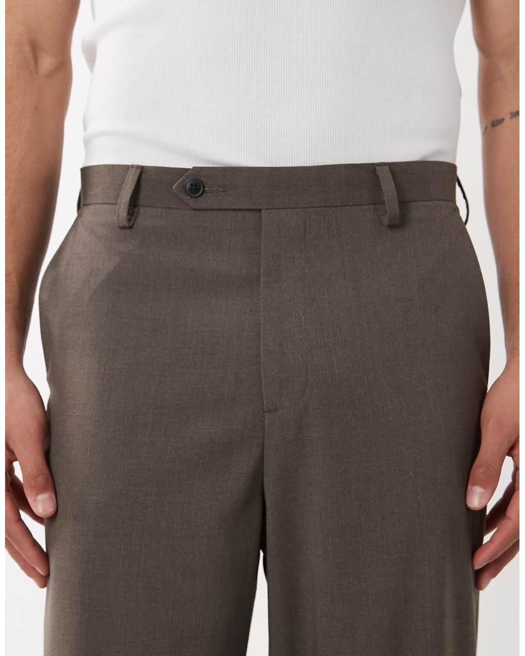 ASOS Green Relaxed Tapered Suit Trousers for men