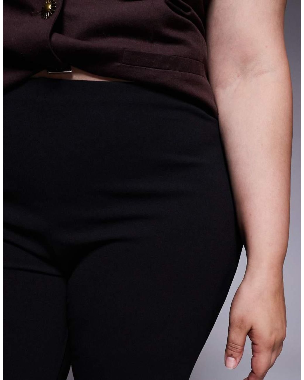ASOS Black Asos Design Curve Capri Trousers With Side Split