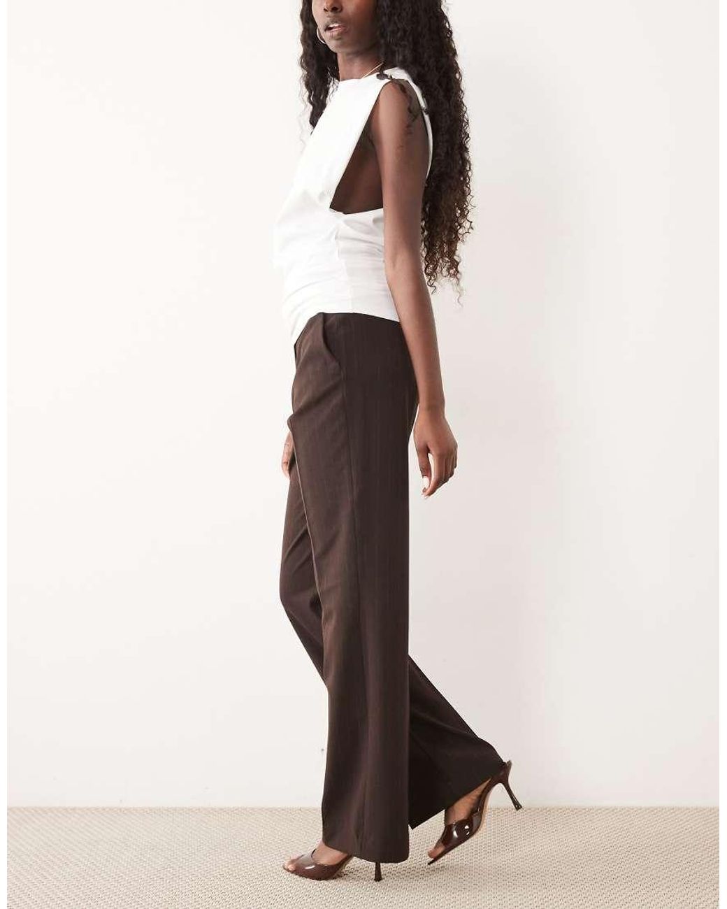 Mango White Tailored Trouser