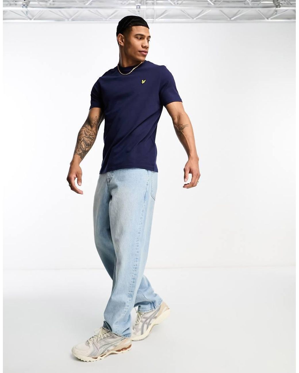 Lyle & Scott Blue Icon Logo T-shirt for men