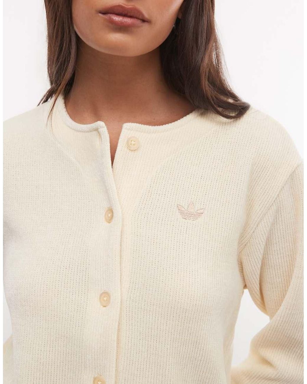 Adidas Originals Natural Chenille Cardigan