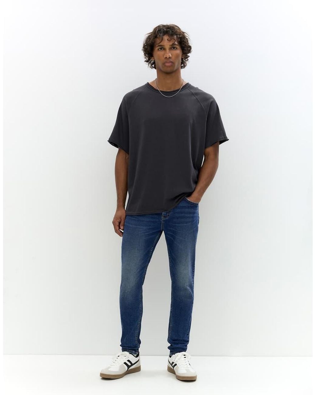 Pull&Bear Blue Skinny Jeans for men