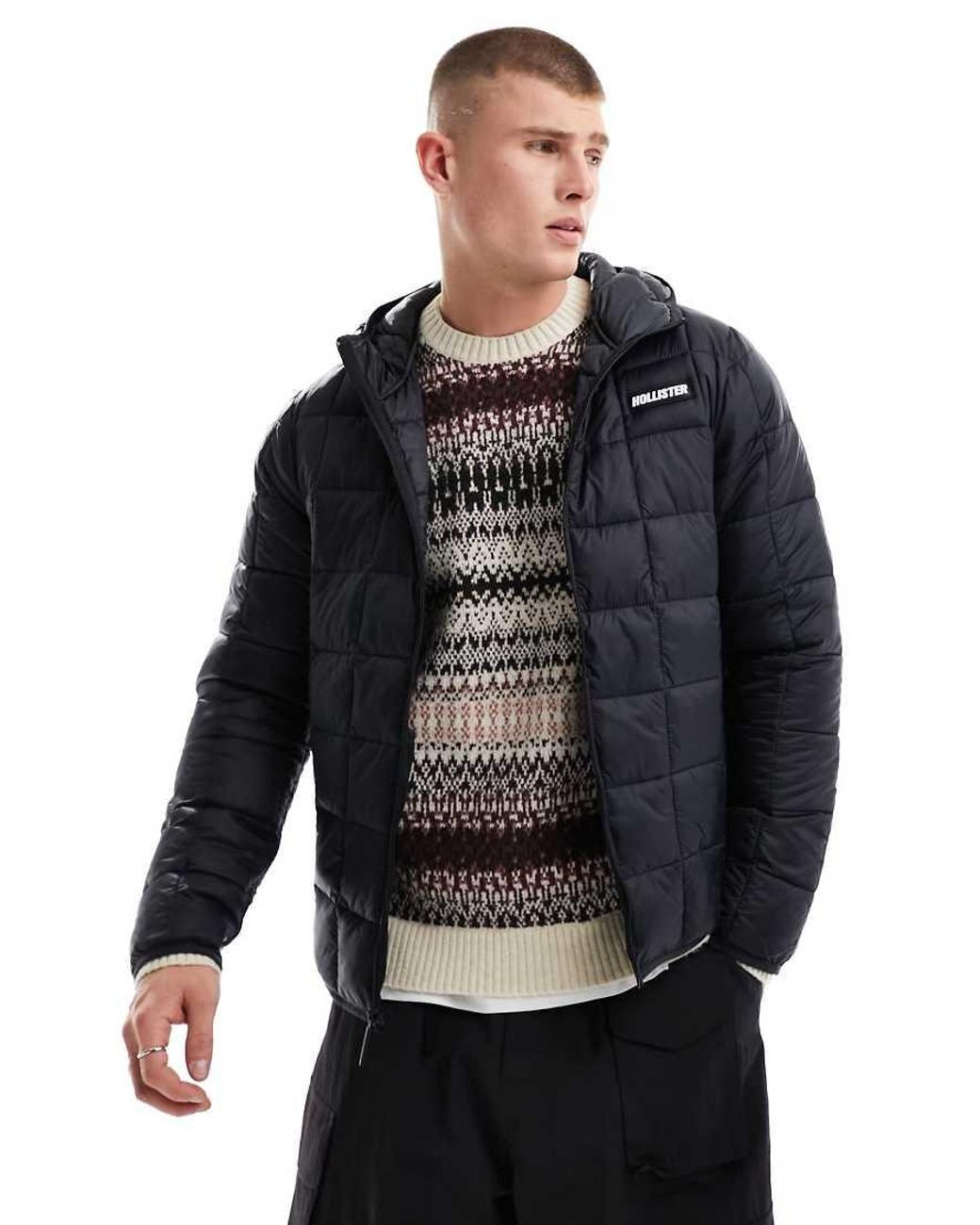 Hollister Sport Grid Puffer Jacket in Blue for Men Lyst UK