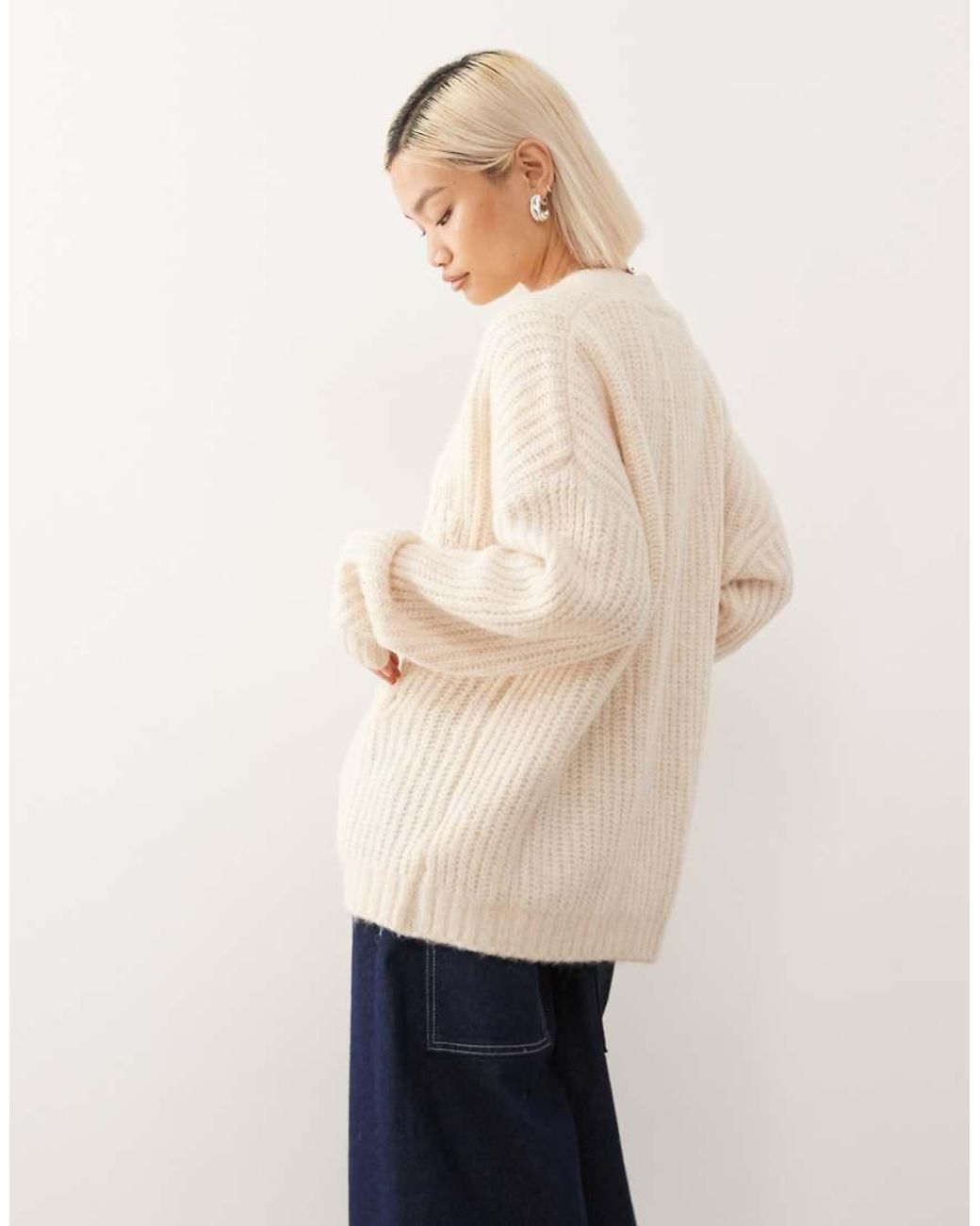 KTZ Natural Ny Yankees Oversized Knitted Cardigan
