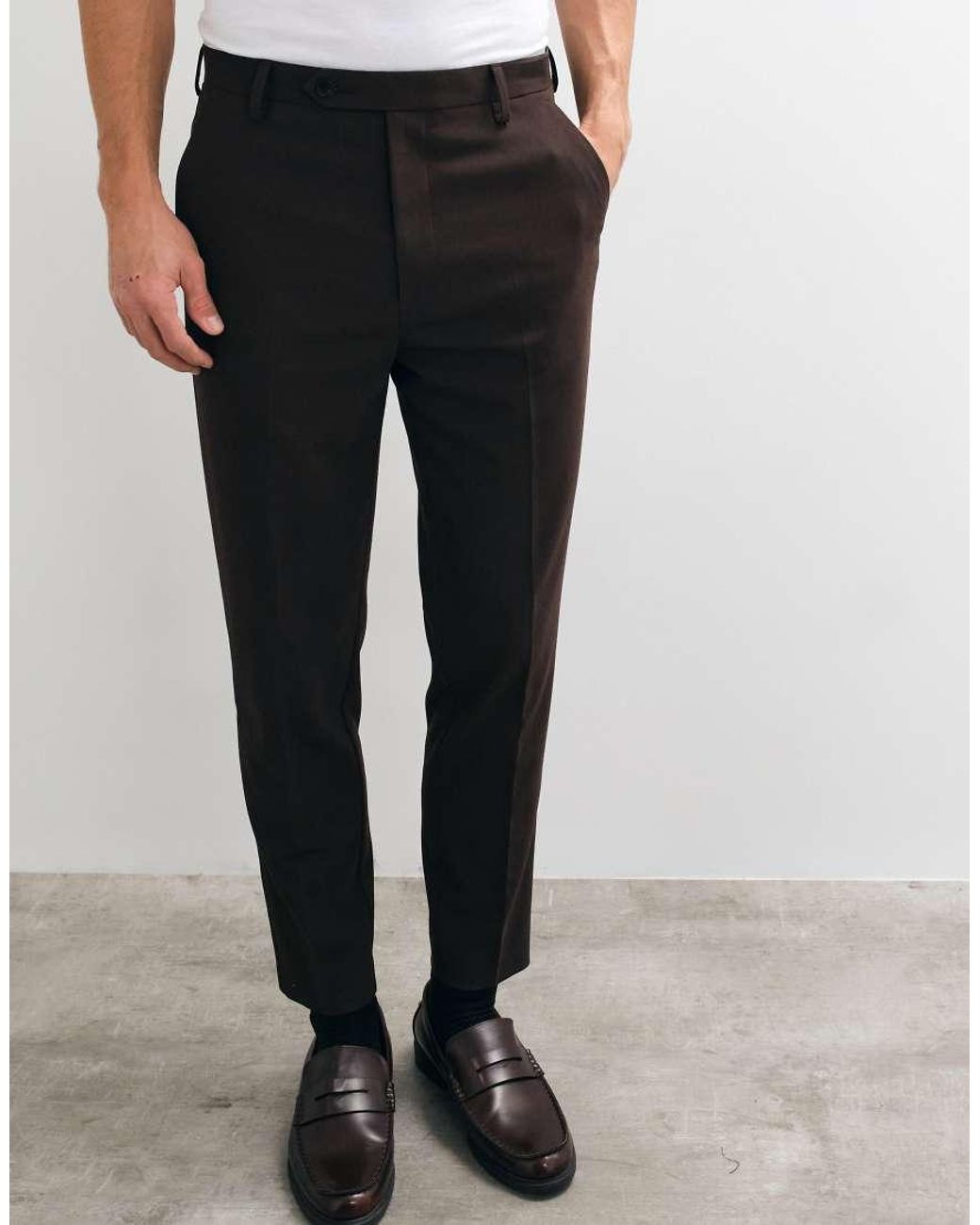 ASOS Black Tapered Suit Trousers for men