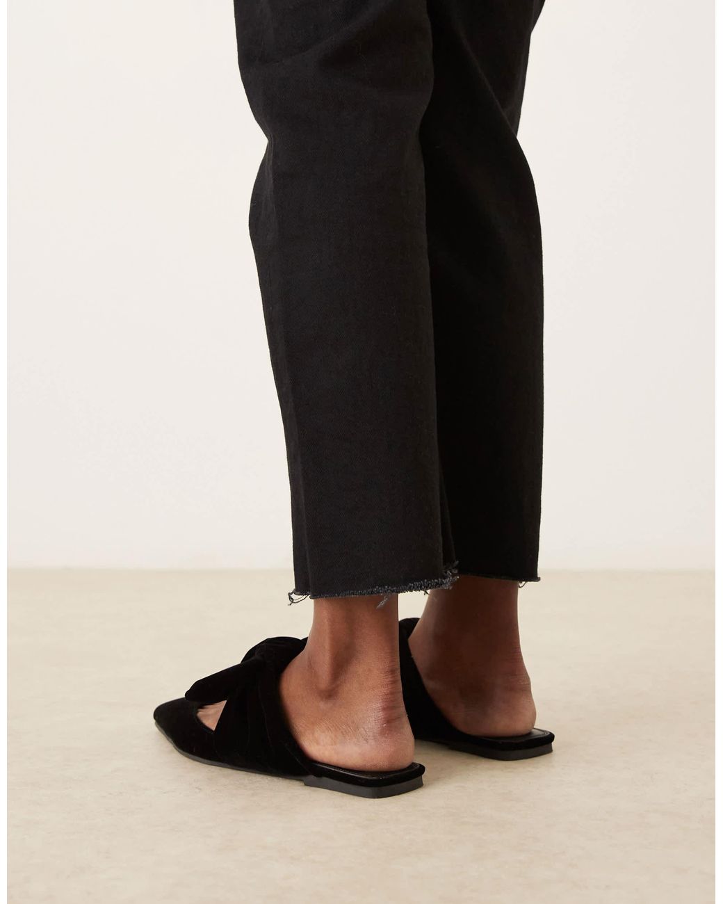 ASOS Black – lunar – samt-mules