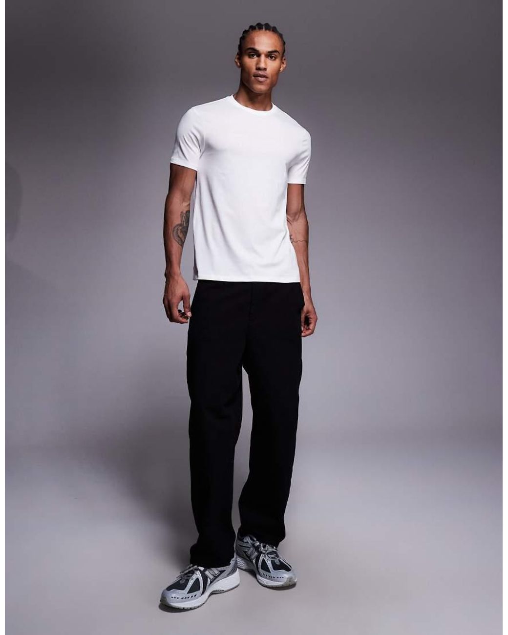 ARMANI EXCHANGE White Central Logo T-Shirt for men