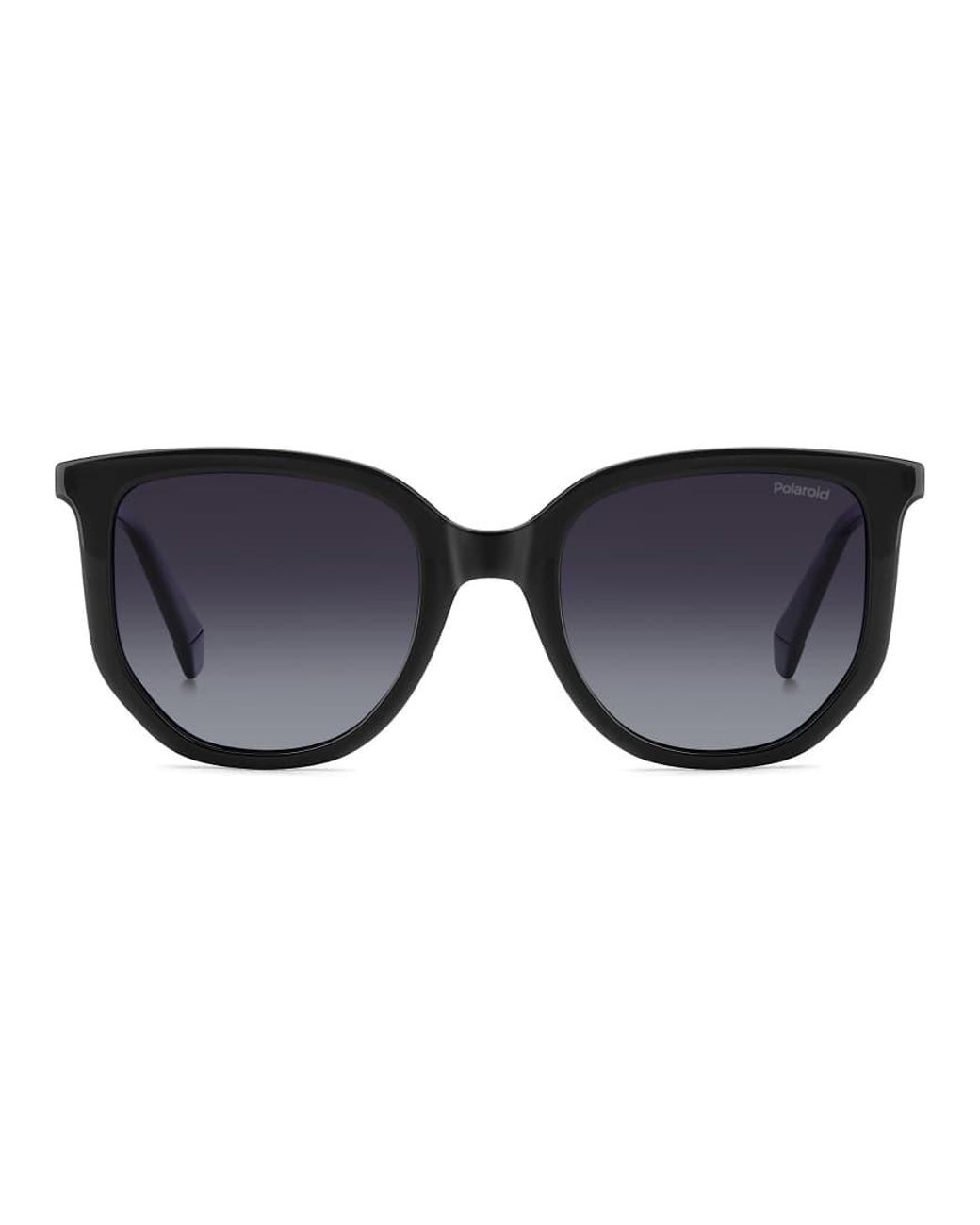 Polaroid Sunglasses Black Oversized Rectangular Sunglasses With Shaded Polarized Lenses