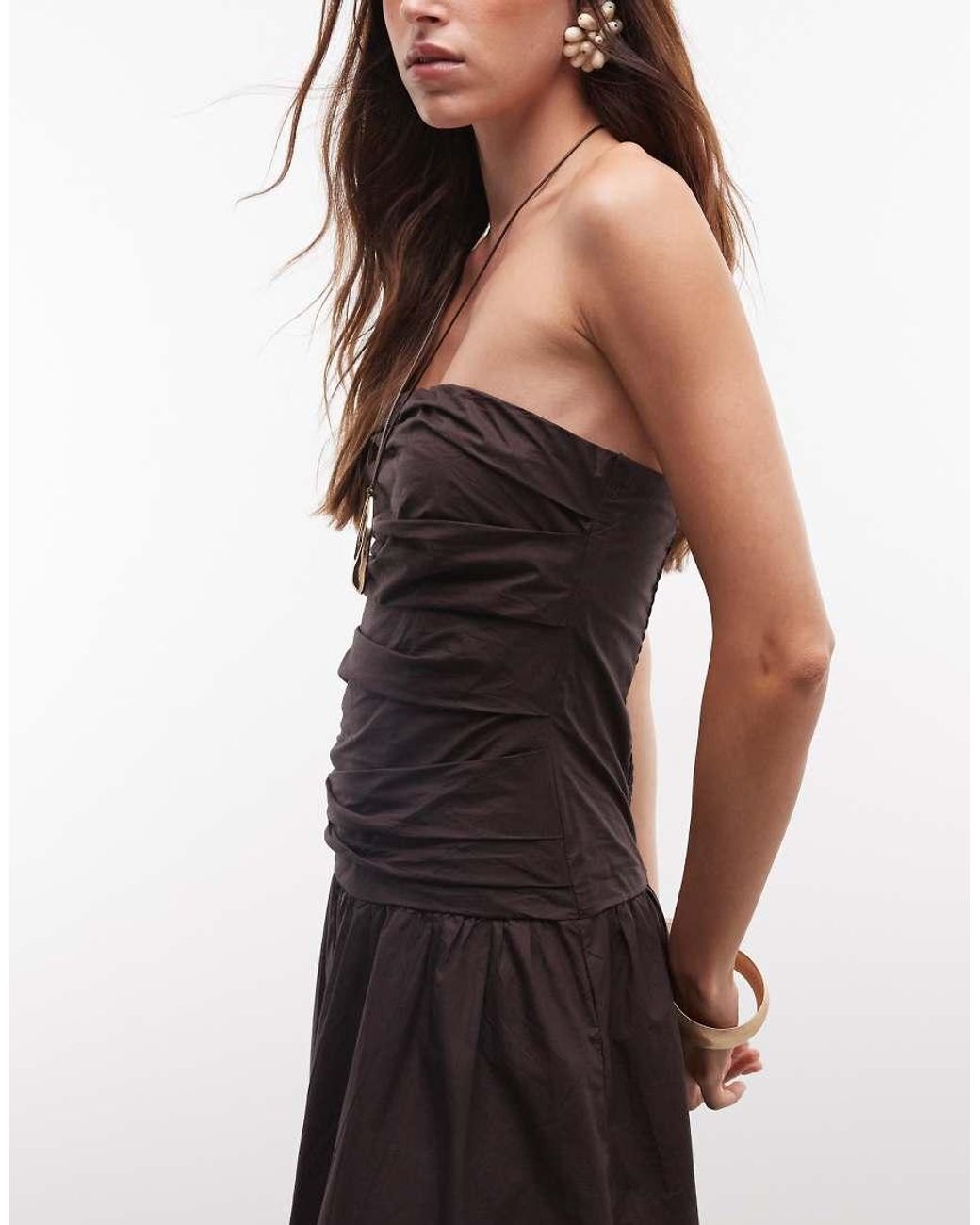 Gap Black Drop Waist Bandeau Maxi Dress
