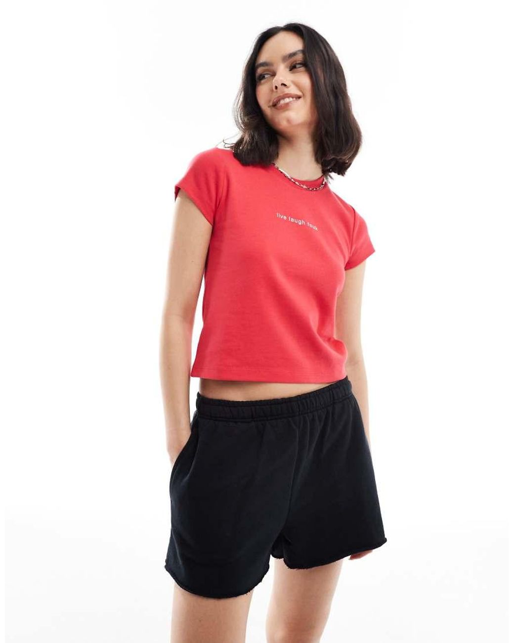 Cotton On Red Classic Fleece Mini Shorts