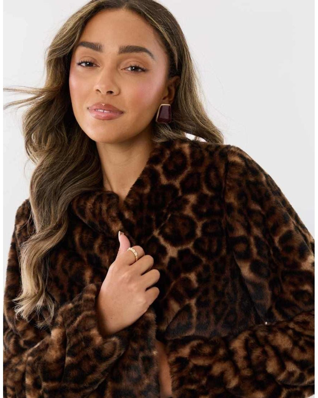Threadbare Gray Collarless Faux Fur Jacket