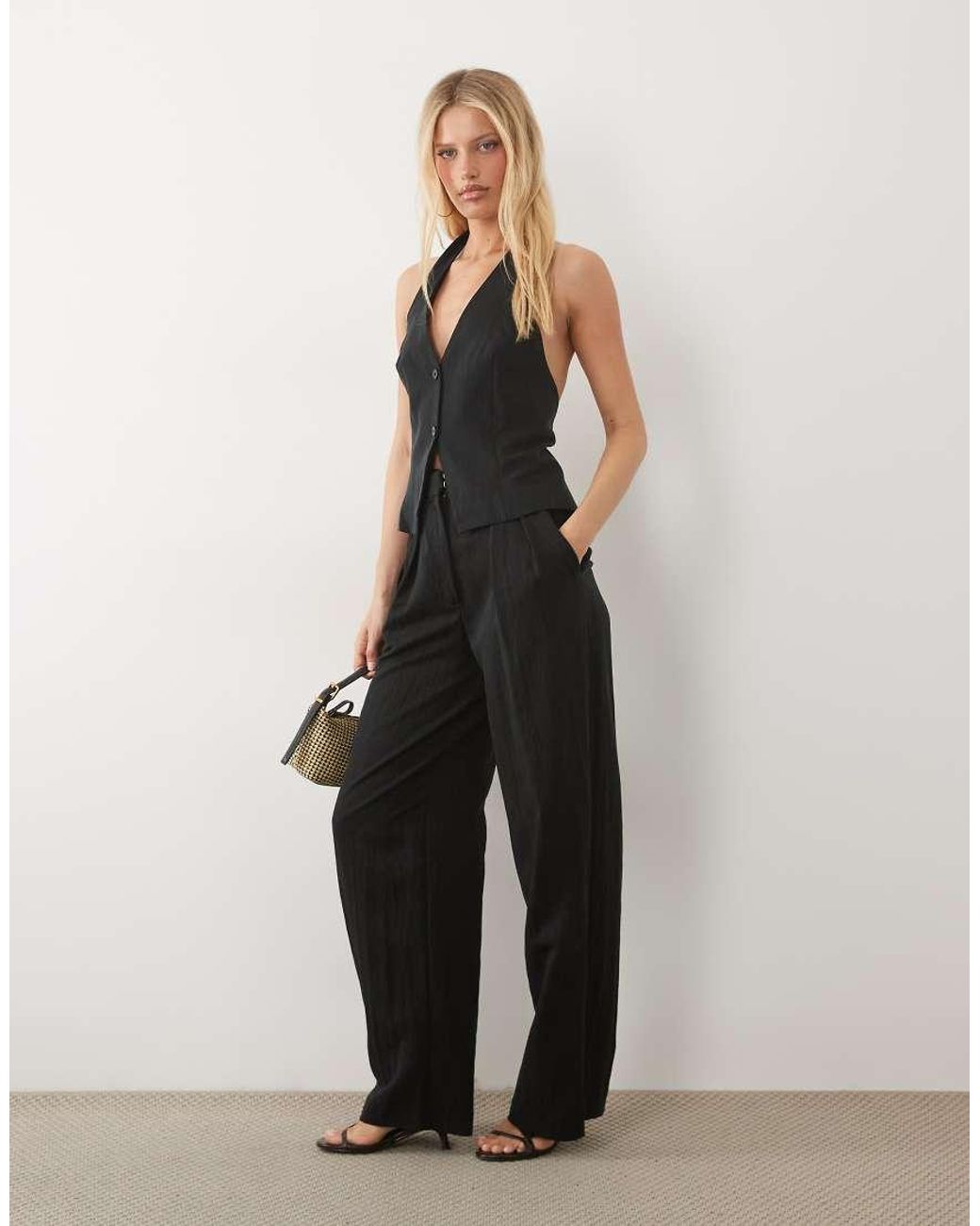 Mango Natural Marga Tailored Straight Trouser Co-Ord