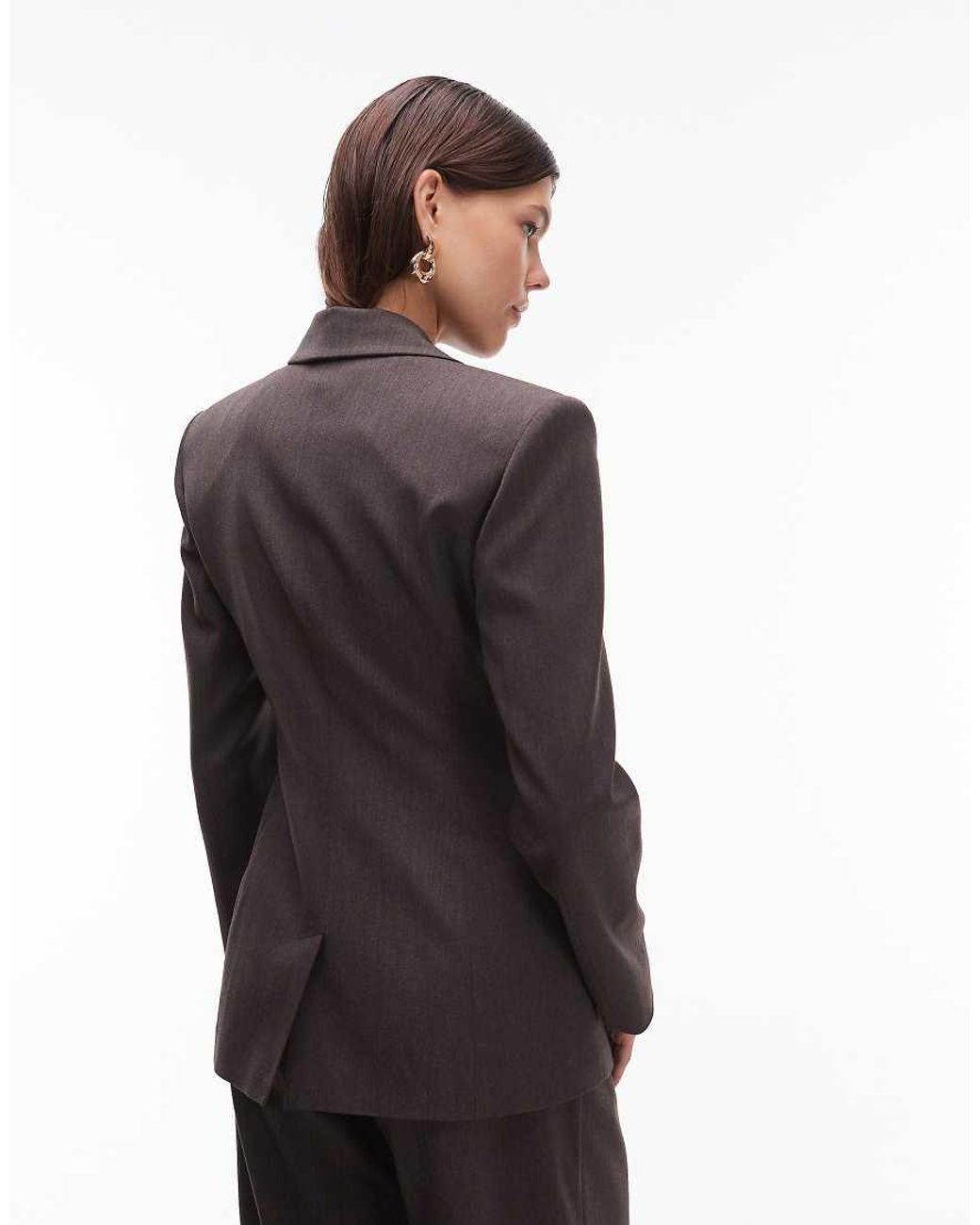 ASOS Natural Cinch High Break Point Blazer
