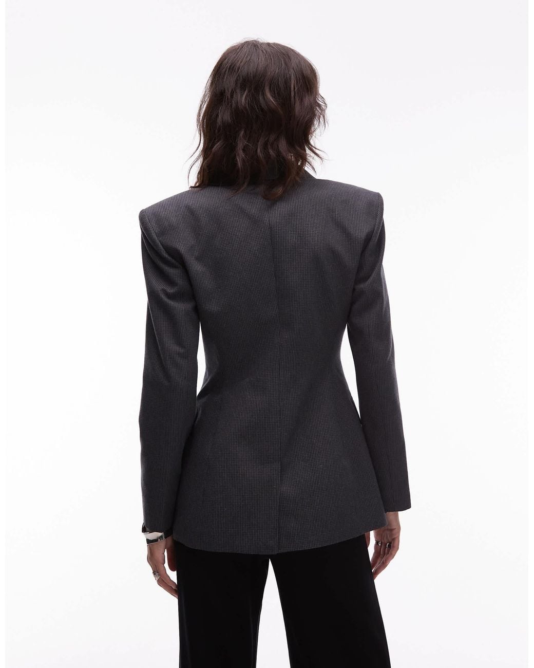 ASOS Blue Cinch High Break Point Blazer