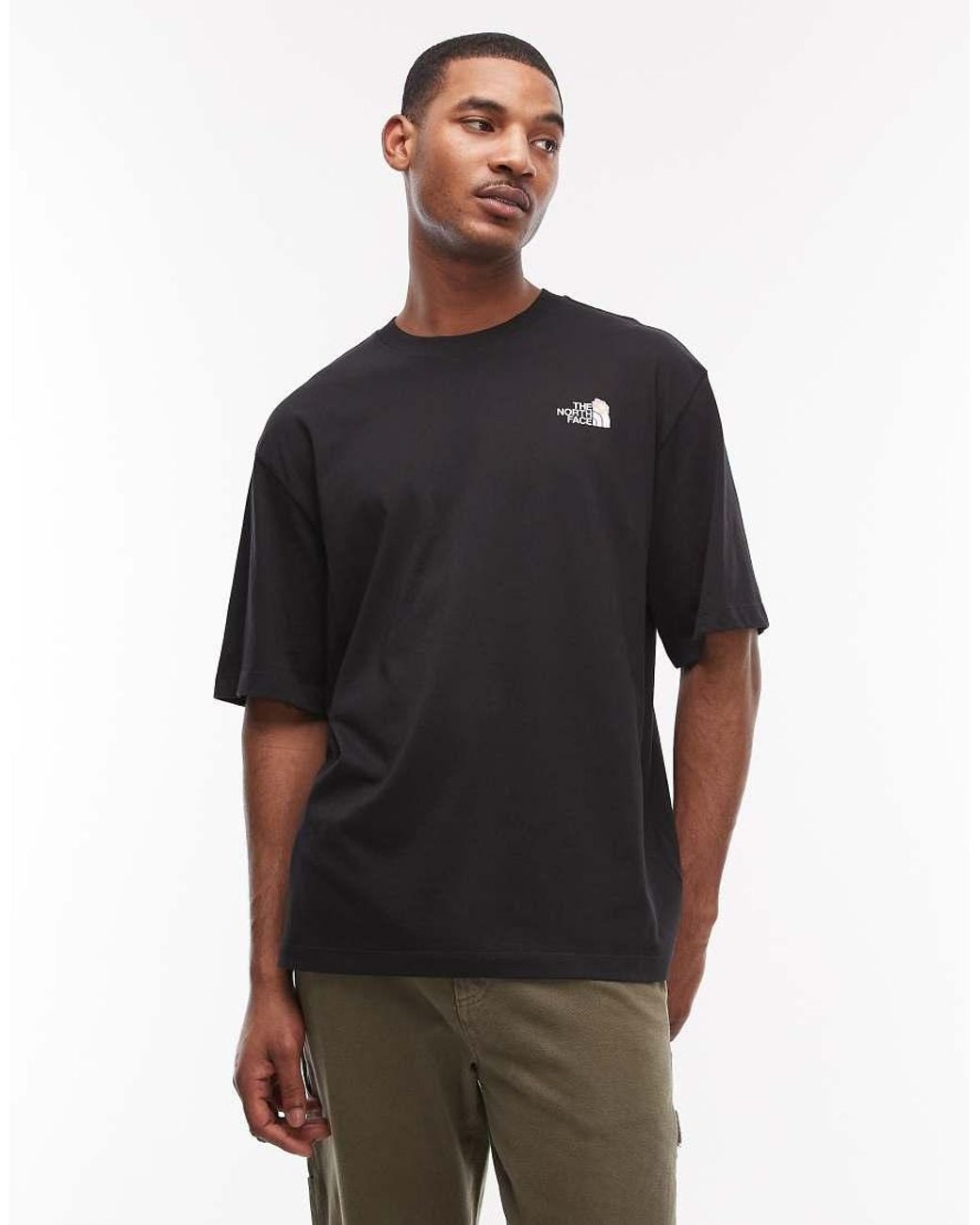 The North Face Black Liquid Logo Back Print T-shirt for men